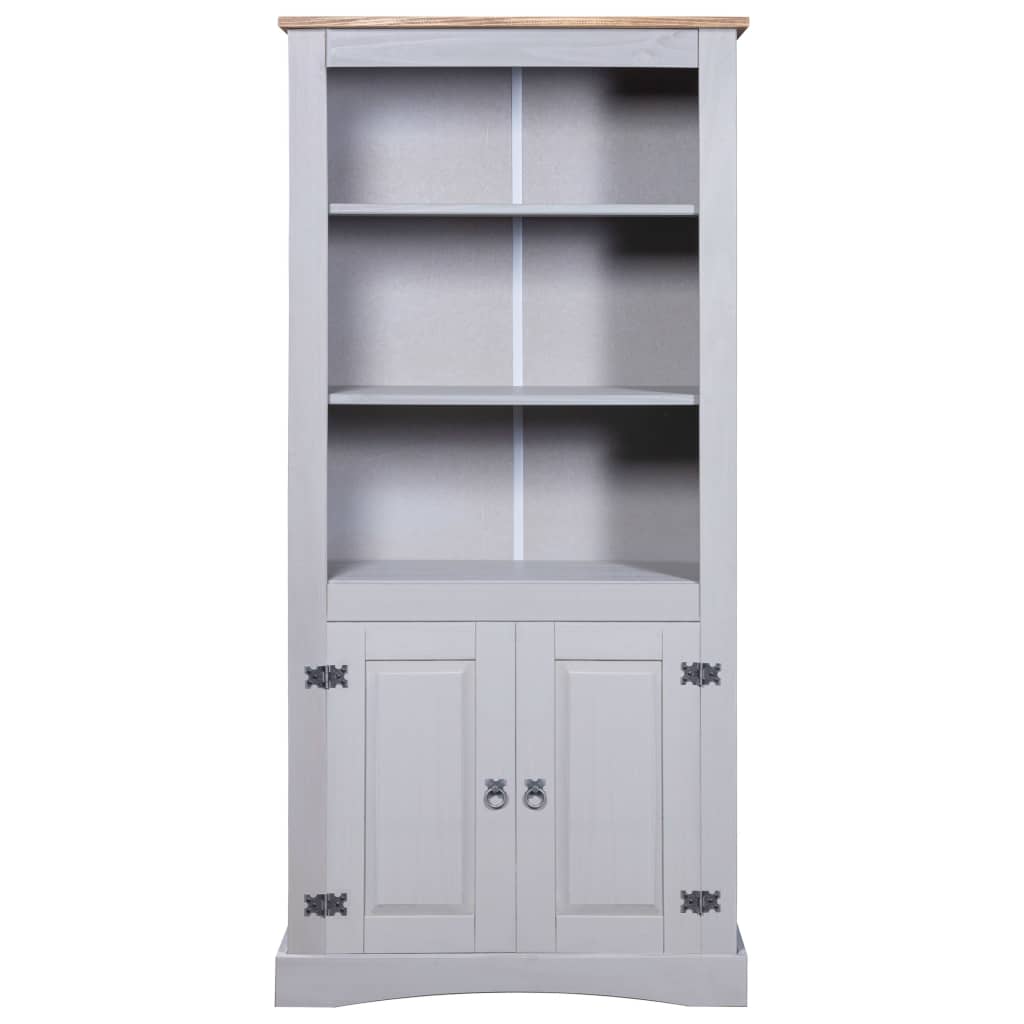 Bookcase With Doors Grey Oak Castle Furniture