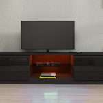Tv units black gloss with LED lights