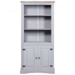 Bookcase With Doors Grey