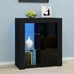 Black High Gloss Sideboard with LED