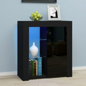 Black High Gloss Sideboard with LED
