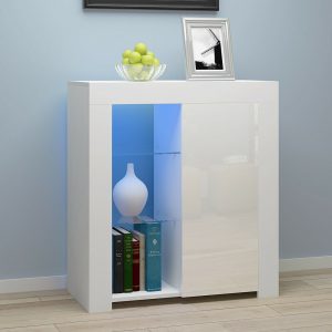 Sideboard White Gloss with LED lights