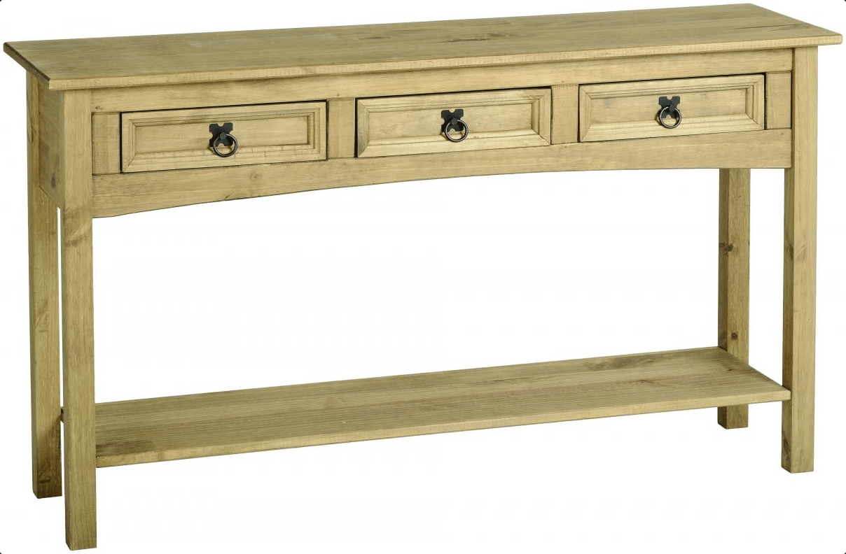 Wood Console Table With Drawers Oak Castle Furniture