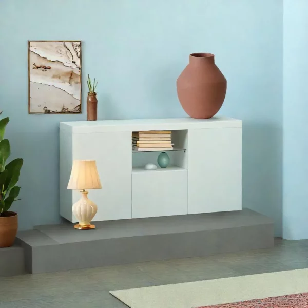 White High Gloss Sideboard / TV Stand 60 Inch TV - Image 5