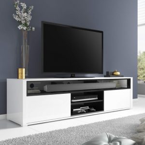White Gloss TV Unit 85 inch tv stand