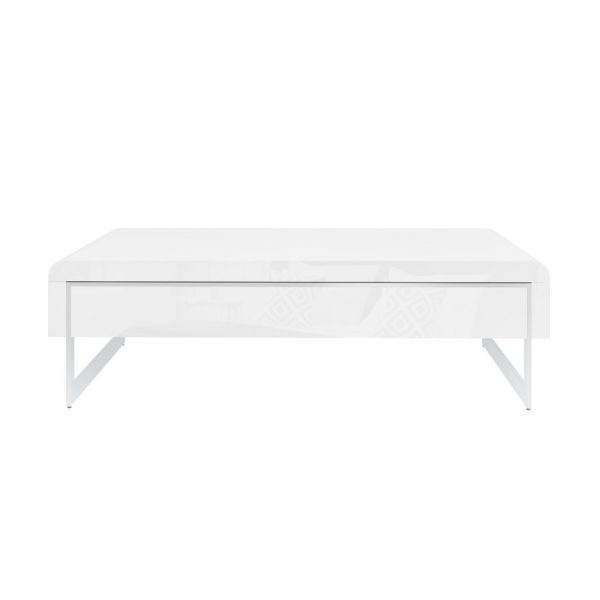 White Gloss Coffee Table with Drawer