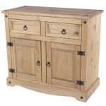 Small Sideboard 2 Doors Premium Pine Furniture - (Assembled)