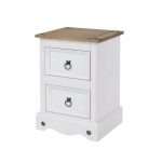 Slim Bedside Cabinets 2 Drawers Premium Pine Furniture