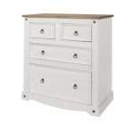 White Drawers 4 Drawers Premium Pine Furniture