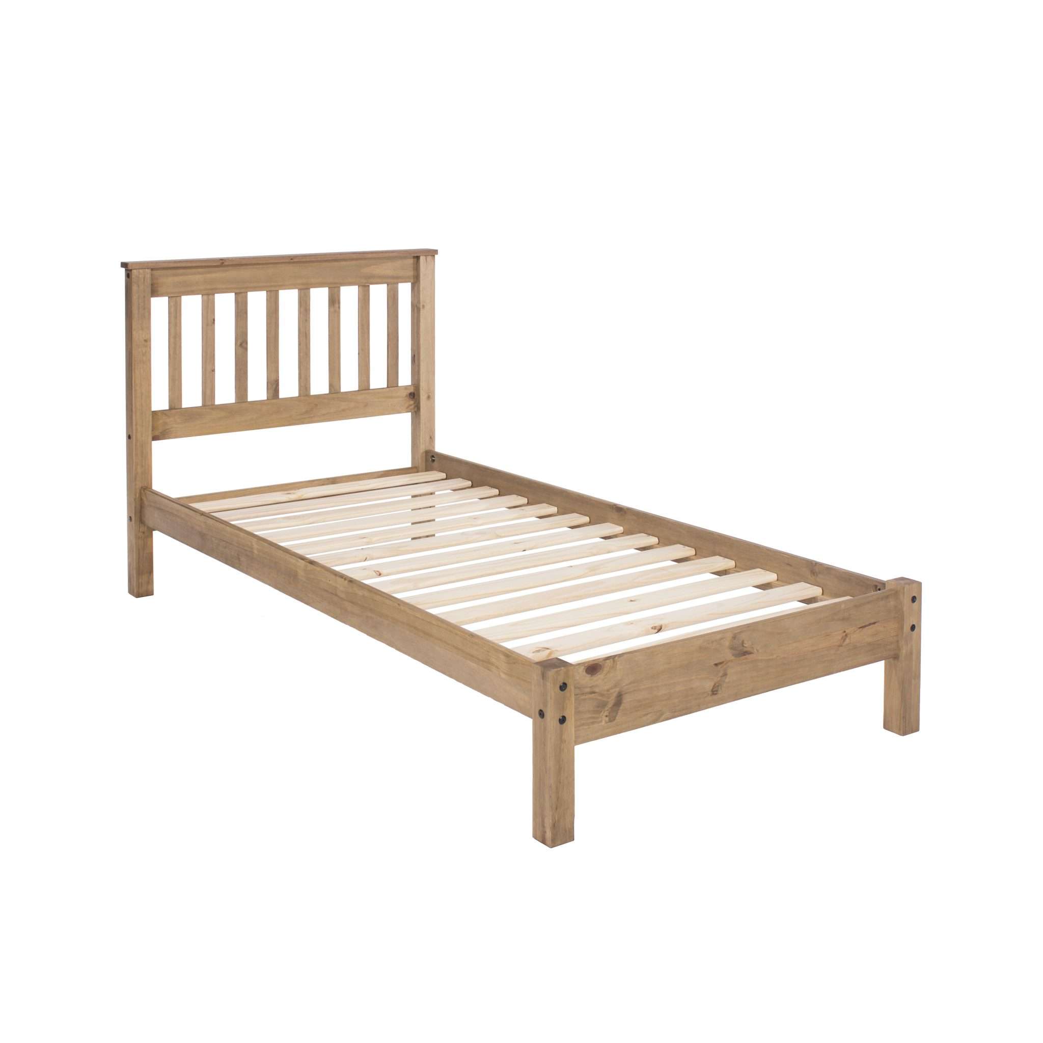 Single Bed Slatted Premium Pine Furniture Oak Castle Furniture