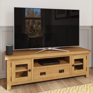 Large Oak TV Unit