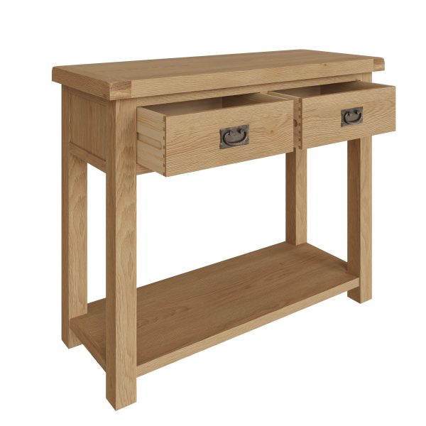 oak console table