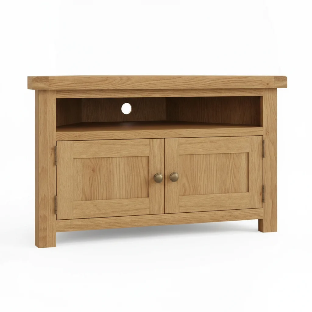 oak corner tv cabinet