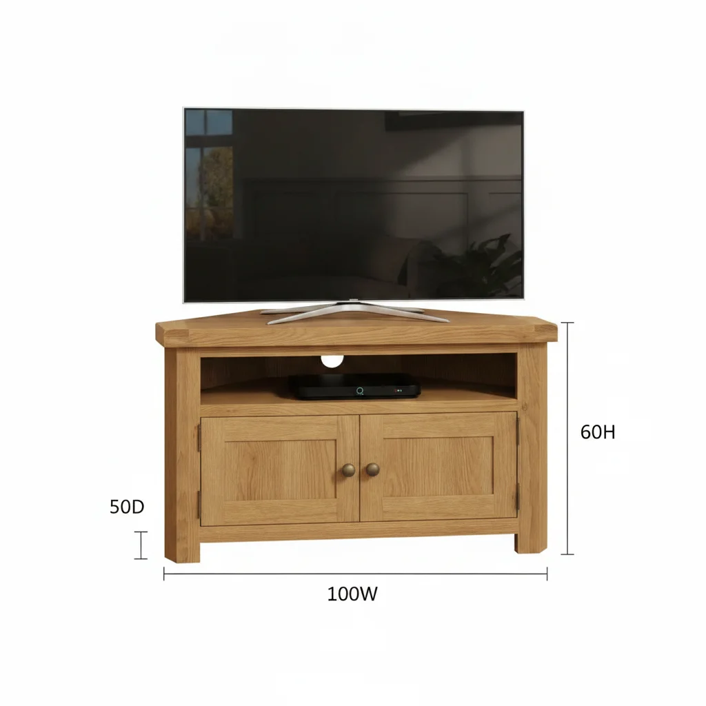 oak corner tv cabinet