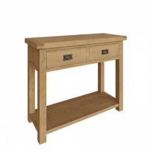 oak wood console table