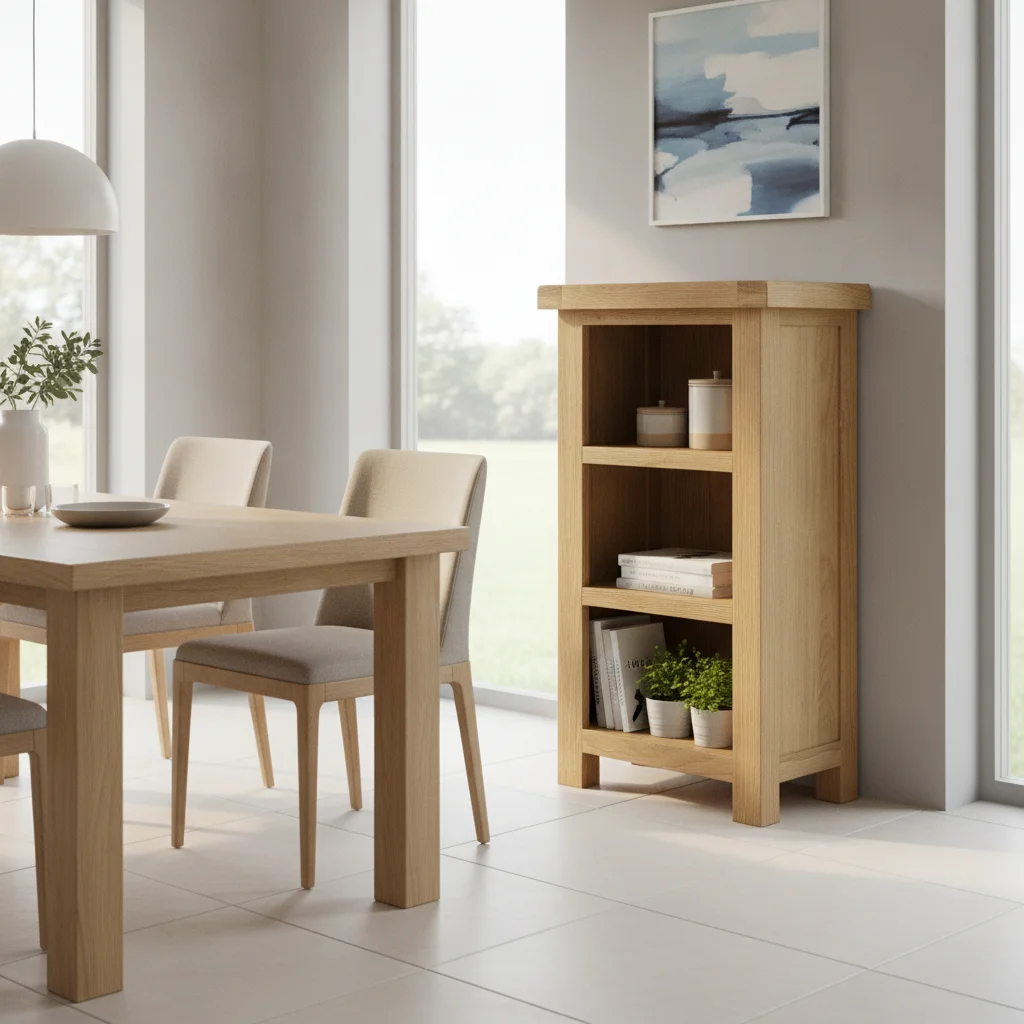 Narrow Oak Shelf Unit