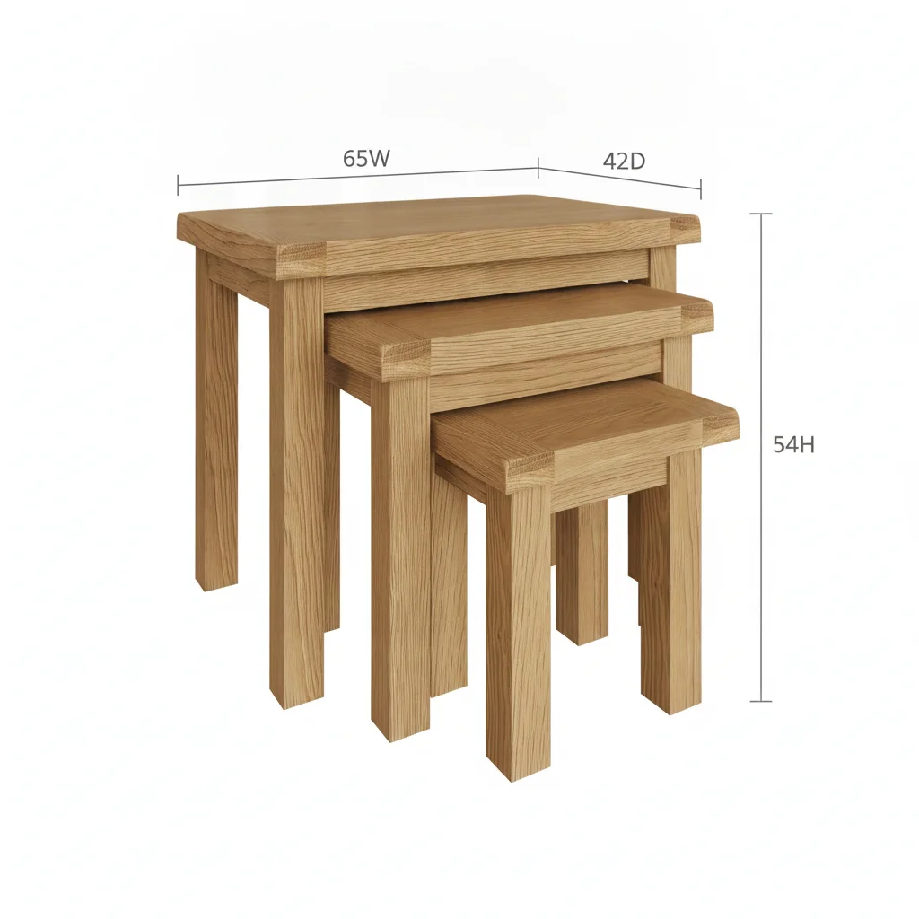 Solid Oak Nesting Tables