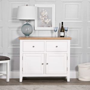 White Painted Sideboard With Oak Top