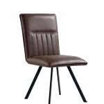 Dining Chair Brown PU