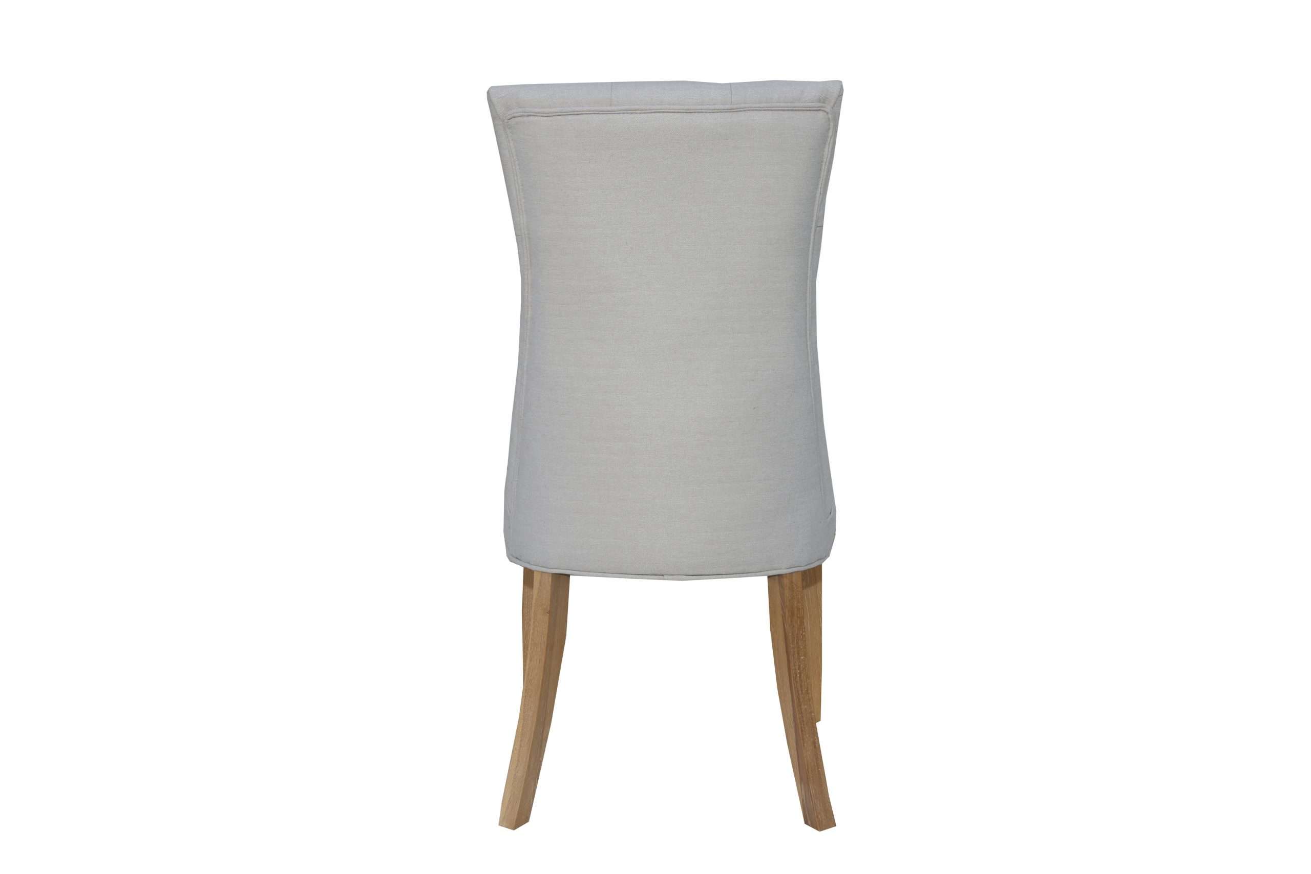 Curved Button Back Dining Chair - Natural - Image 5
