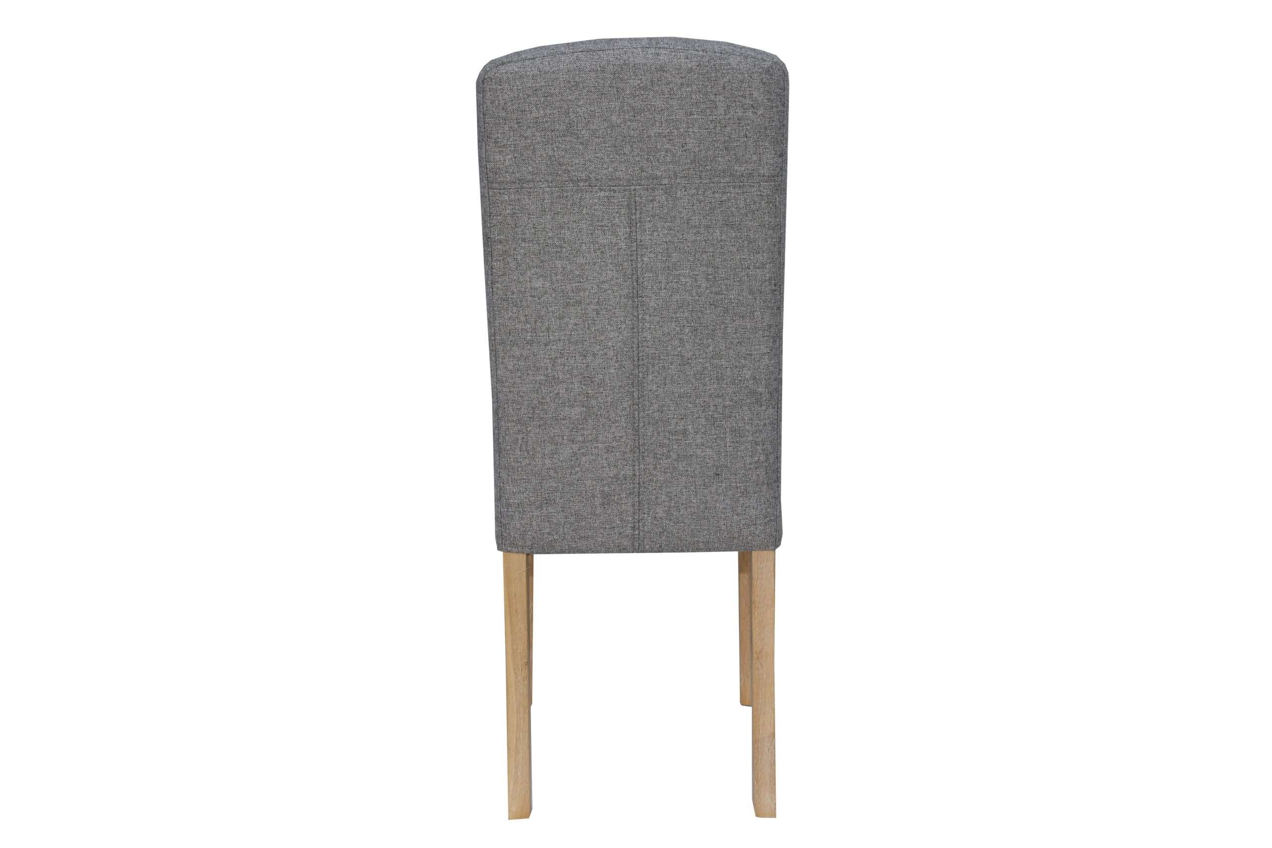 Button Back Upholstered Chair - Light Grey - Image 4