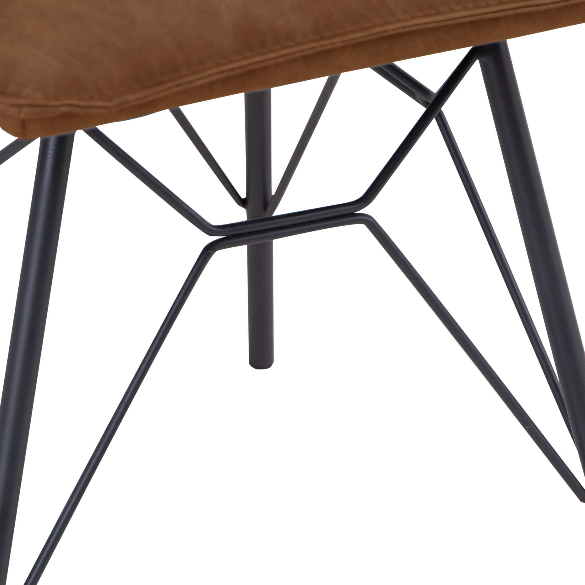 Studded Back Chair with Ornate Legs - Tan - Image 13