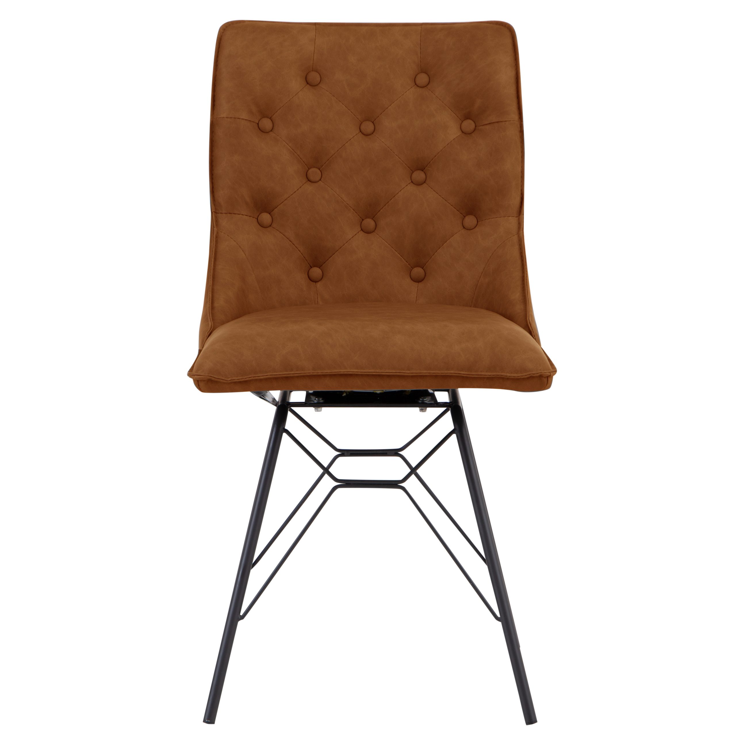 Studded Back Chair with Ornate Legs - Tan - Image 10