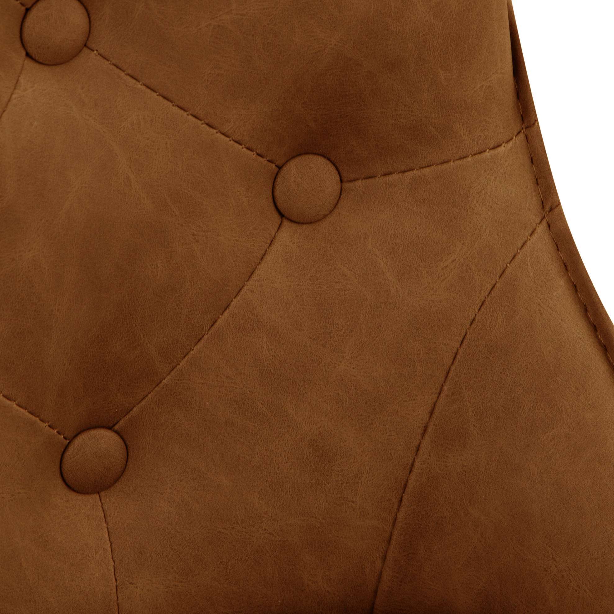 Studded Back Chair with Ornate Legs - Tan - Image 3