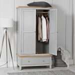 Modern Grey 2 Door Wardrobe - Spacious Storage Solution