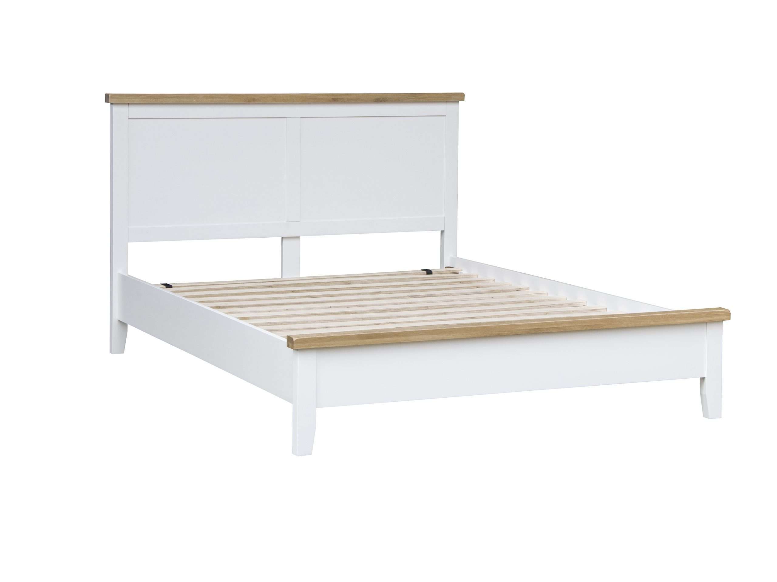 double bed wooden white