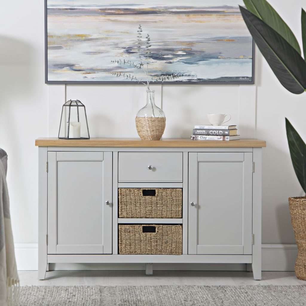 light grey oak sideboard
