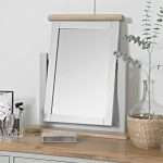 Modern Grey Dressing Table Mirror - Stylish Vanity Décor