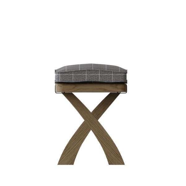 2.0m Bench Cushion Grey Check - Image 5