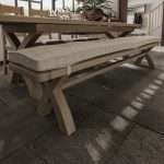 2.5m Cross Legged Dining Bench
