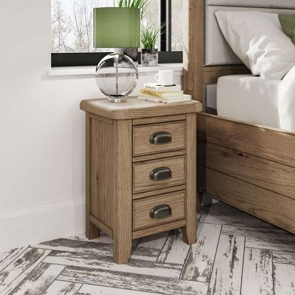 modern oak bedside cabinet
