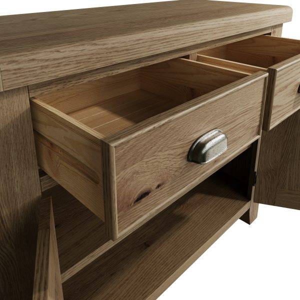 Elegant 2-Door Oak Sideboard - Image 7
