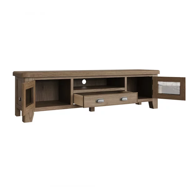 Extra Large Oak Tv Cabinet - Image 4