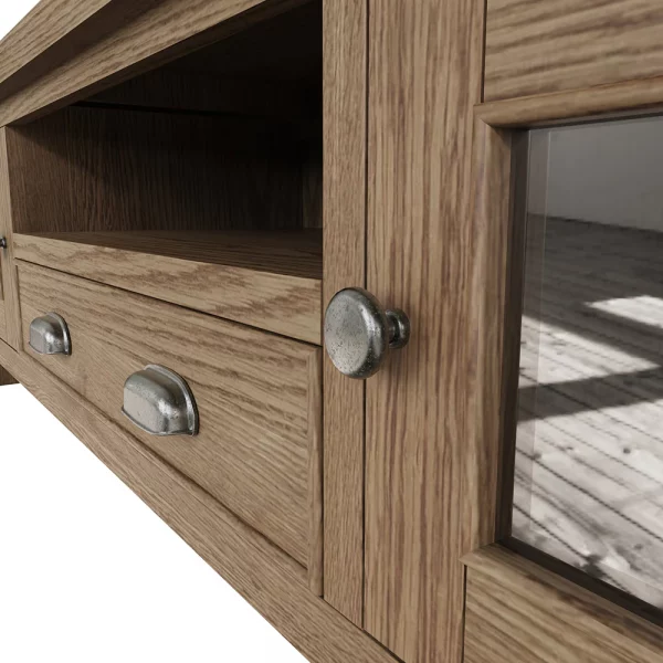 Extra Large Oak Tv Cabinet - Image 7