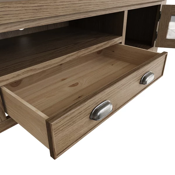 Extra Large Oak Tv Cabinet - Image 8