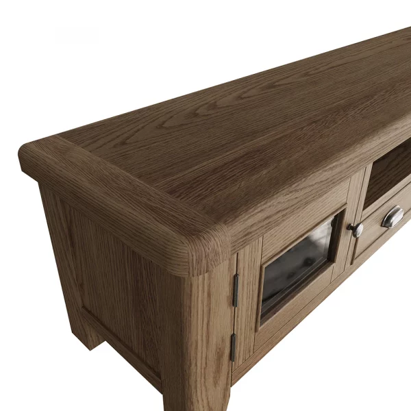 Extra Large Oak Tv Cabinet - Image 9