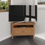Stylish Oak Corner TV Stand - Perfect for Small Spaces