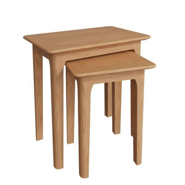 Nest of Tables Light Oak - Set of 2 Stylish and Space-Saving - Image 2