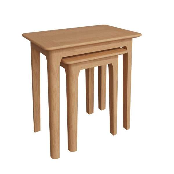 Nest of Tables Light Oak - Set of 2 Stylish and Space-Saving - Image 3