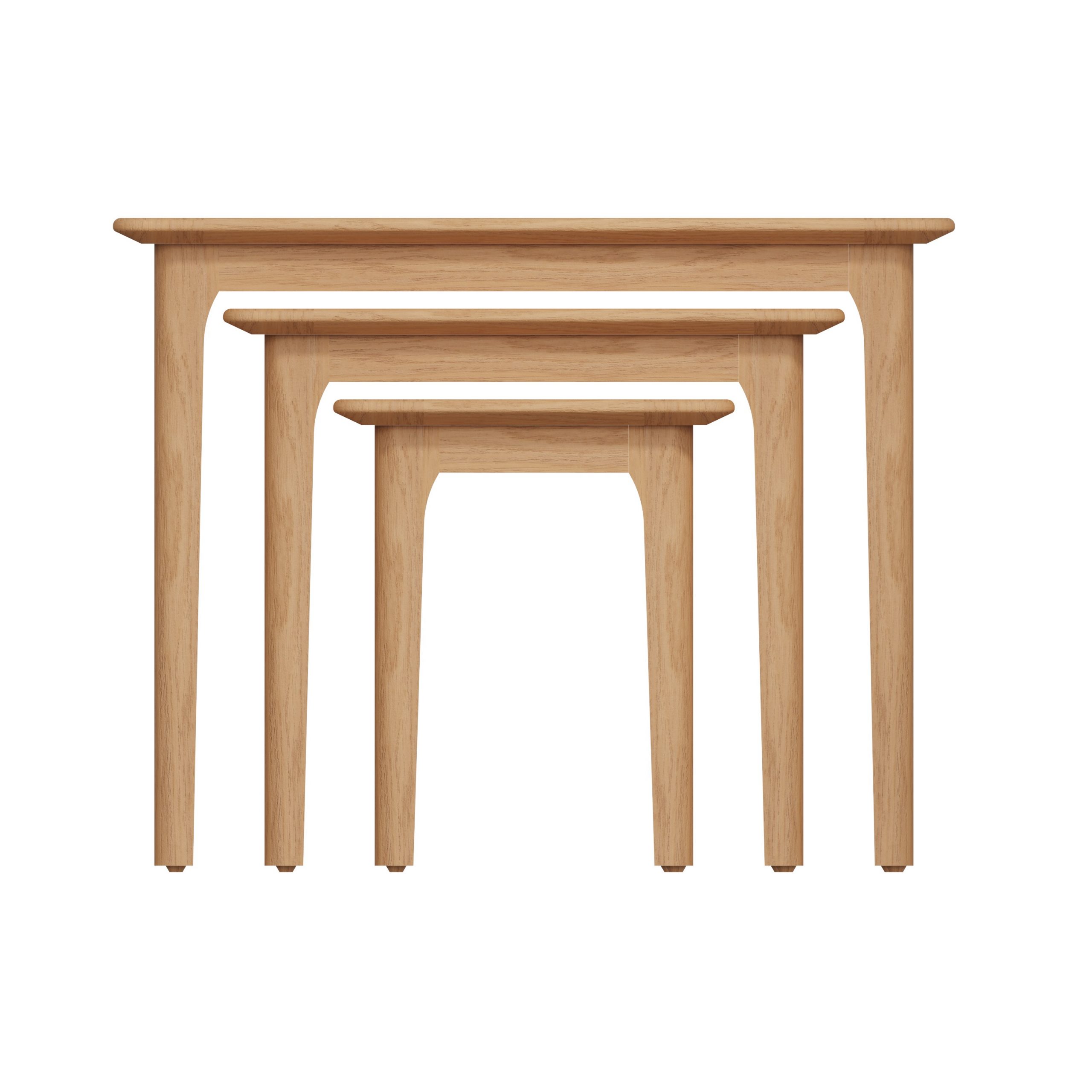 Light Oak Nesting Tables Set for Space-Saving Solutions - Image 3