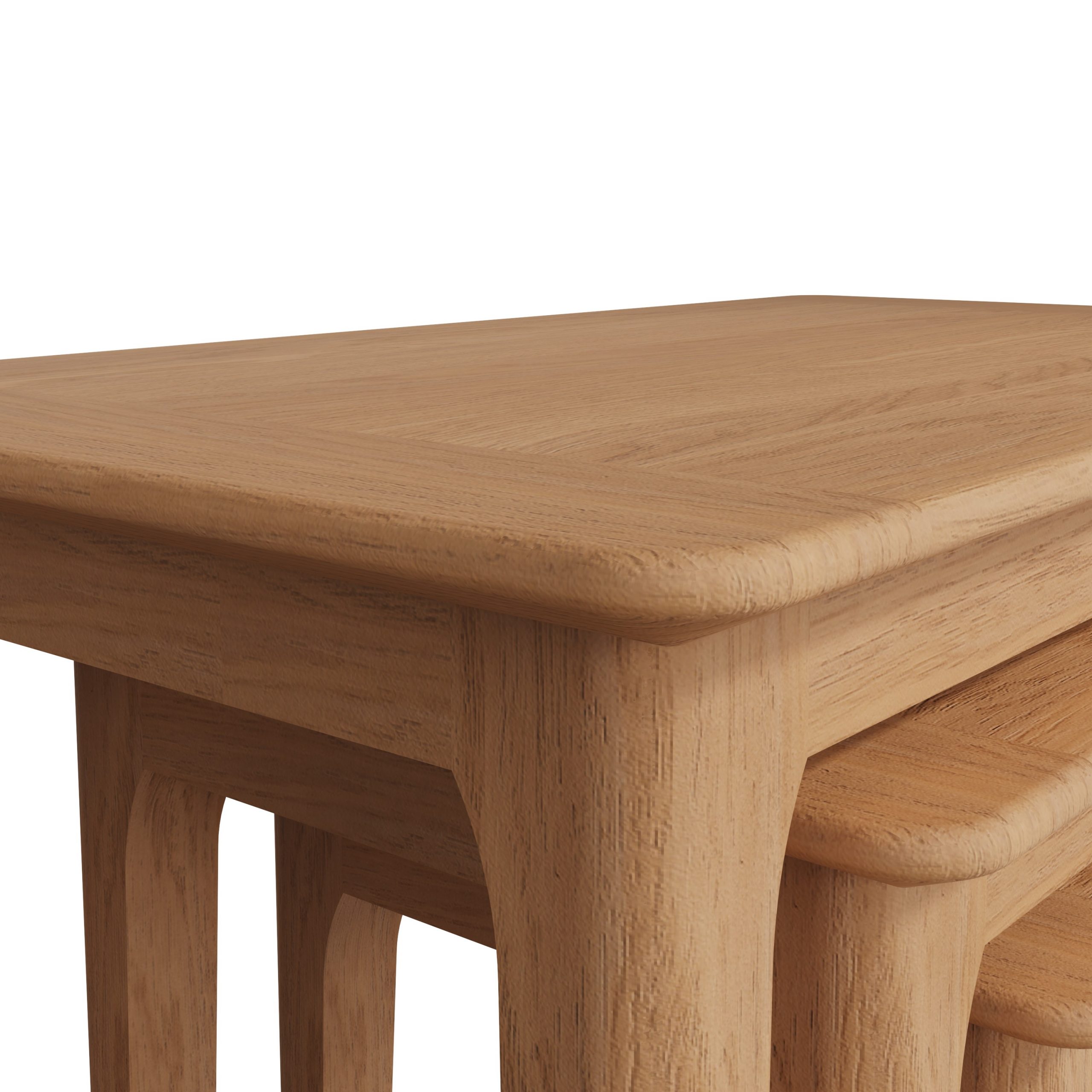 Light Oak Nesting Tables Set for Space-Saving Solutions - Image 5