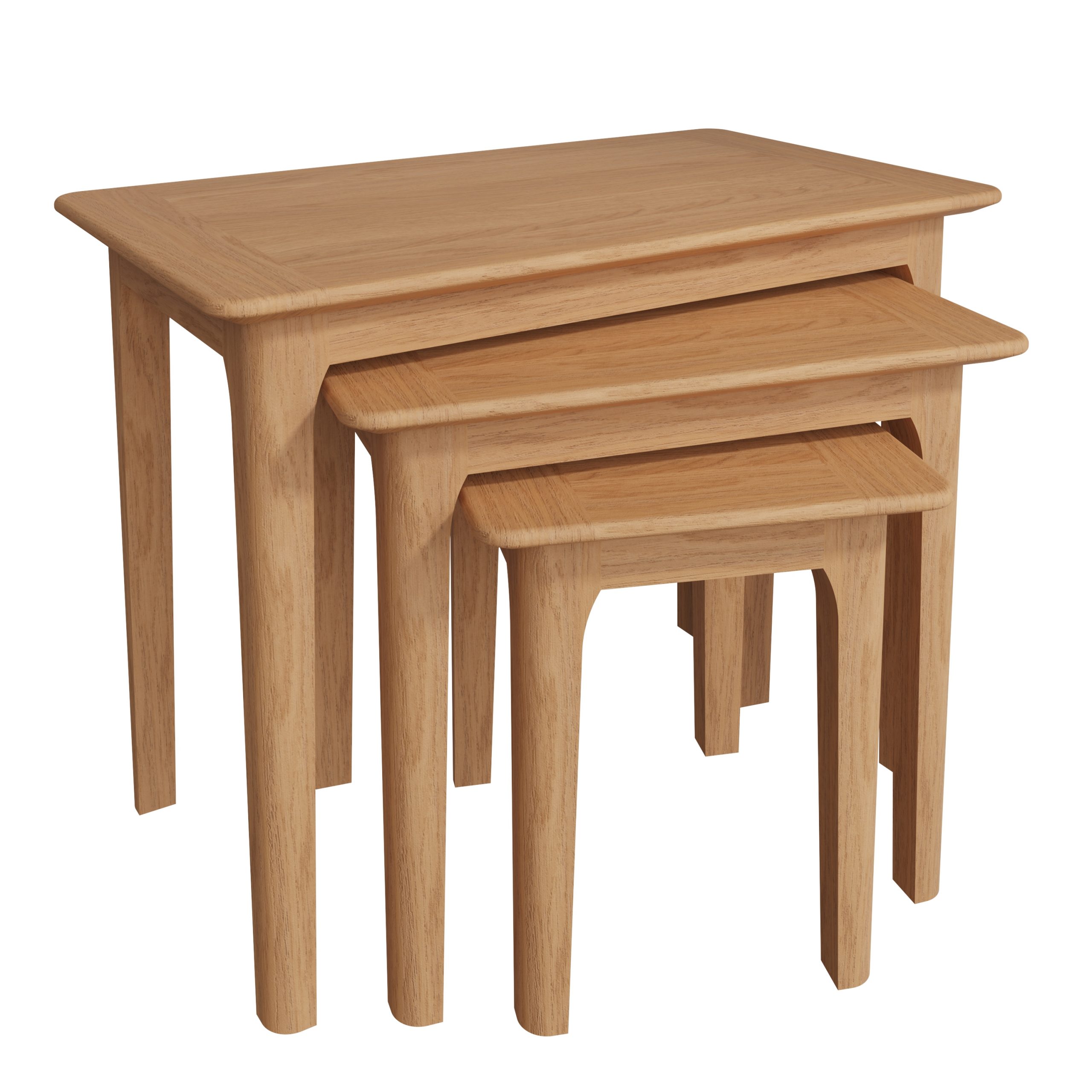 Light Oak Nesting Tables Set for Space-Saving Solutions - Image 6