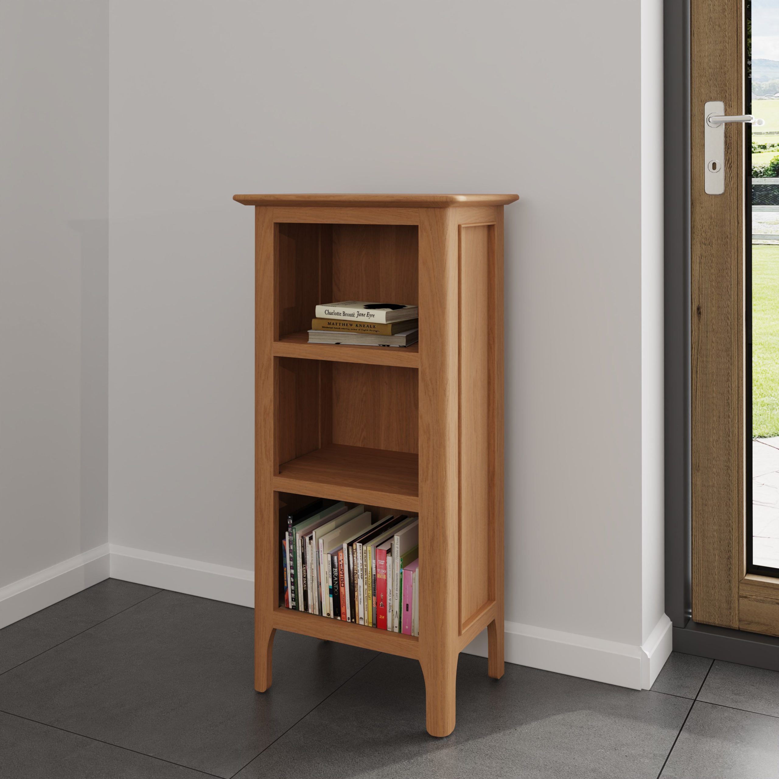 light oak bookshelves
