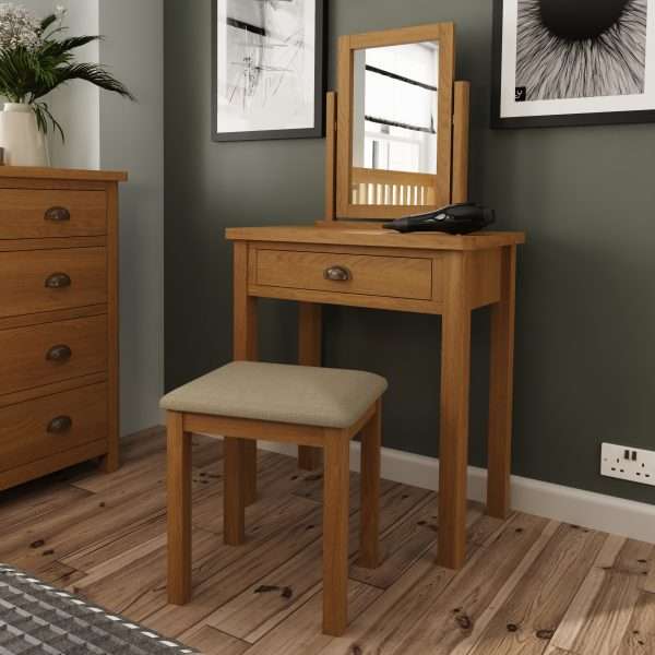 oak dressing table mirror