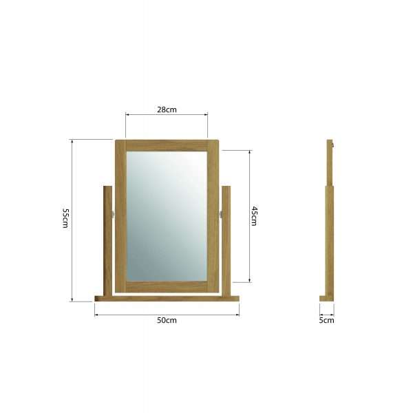 Oak Dressing Table Mirror for Elegant Home Décor - Image 5