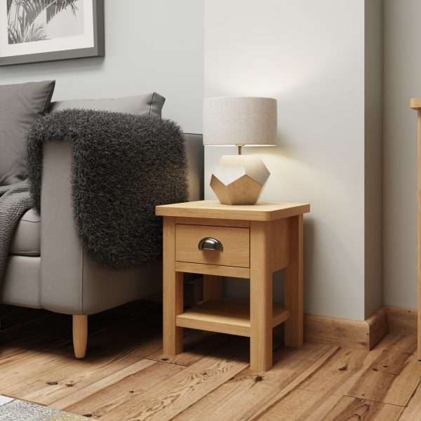 Oak Side Table Small - Rustic Charm for Your Living Space